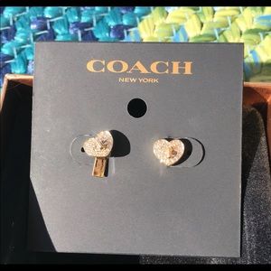 NEW COACH F17448 Gold Heart Earrings